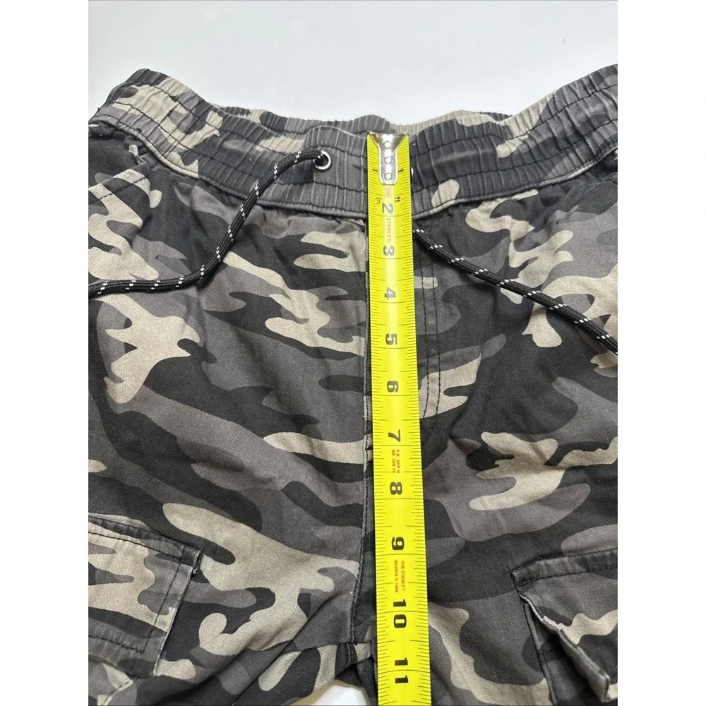 Ring of Fire Mens Camo Cargo Jogger Pants Grey Black Camouflage RYB1042 Size‎ S